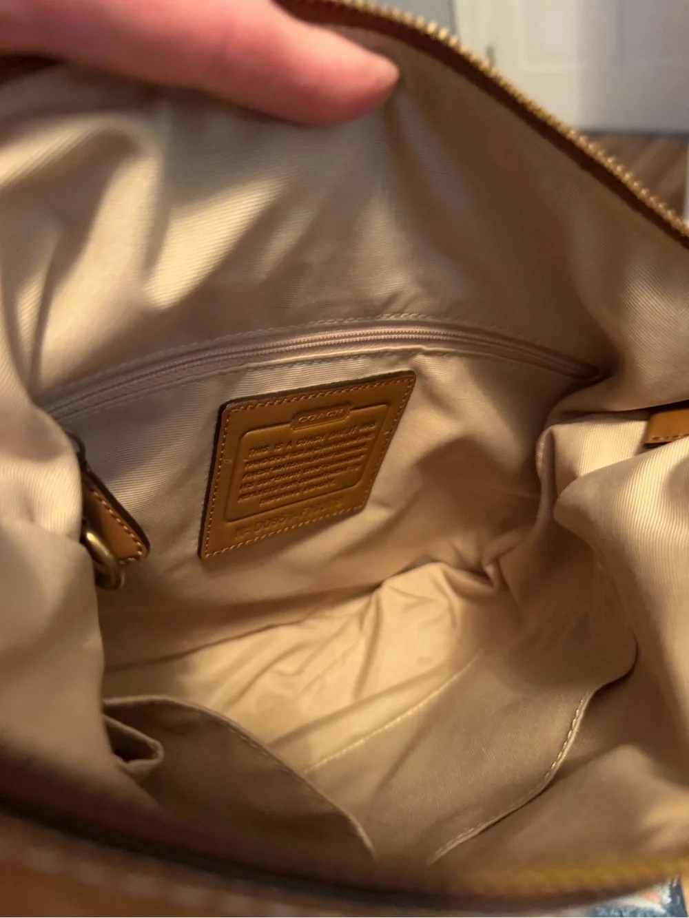 Coach y2k Shoulder Bag in Beige and Tan